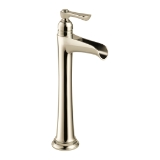 Brizo® 65461LF-PN Rook® Vessel Lavatory Faucet, Commercial, 5-7/16 in Spout, 10-1/4 in H Spout, Polished Nickel, 1 Handle