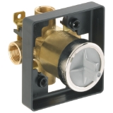 DELTA® R10000-IP Universal Tub and Shower Rough-In Valve Body, 1/2 in FNPT Inlet x 1/2 in FNPT Outlet, Forged Brass Body