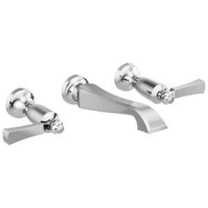 DELTA® T3556LF-WL Dorval™ Bathroom Faucet Trim Only, Commercial/Residential, 1.2 gpm Flow Rate, 2-5/8 in H Spout, 8 in Center, Chrome, 2 Handles, Function: Traditional