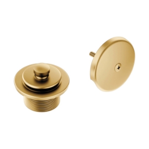 Moen® T90331BG Drain Cover With Push-N-Lock Trim Kit, 1-3/4 in W, Metal, Brushed Gold