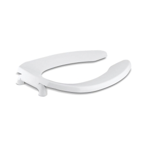 Kohler® 4670-SC-0 Lustra™ Toilet Seat, Elongated Bowl, Open Front, Plastic, White, Self-Sustaining Check Hinge