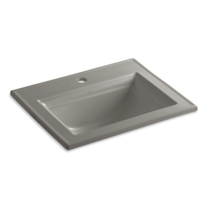 Memoirs® Elegant Self-Rimming Bathroom Sink With Overflow, Rectangular, 22-3/4 in W x 18 in D x 8-7/8 in H, Drop-In Mount, Vitreous China, Cashmere