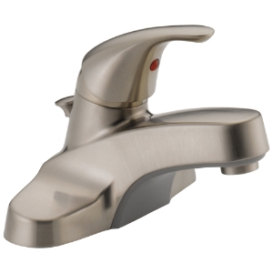 Peerless® P136LF-BN-M Centerset Lavatory Faucet, Brilliance® Brushed Nickel, 1 Handle, Metal Pop-Up Drain, 1.2 gpm Flow Rate