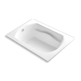 Sterling® 71281100-0 Bathtub, Lawson®, 60 in L x 42 in W, End Drain, White