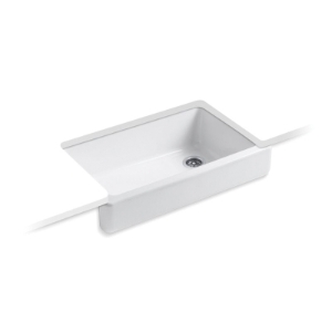 Kohler® 6488-0 Whitehaven® 35-1/2 in Undermount Single-Bowl Farmhouse Kitchen Sink, White