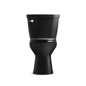 Kohler® 31621-7 2-Piece Chair Height Toilet, Cimarron® Comfort Height®, Elongated Bowl, 16-1/2 in H Rim, 12 in Rough-In, 1.28 gpf, Black