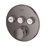 GROHE 29138A00 SmartControl Thermostatic Trim with Control Module, 7.7 gpm Valve, Hard Graphite