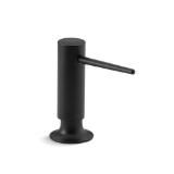 Kohler® 1995-BL Contemporary Style Soap/Lotion Dispenser, 16 oz Capacity, Deck Mount, Solid Brass, Matte Black