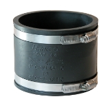 Fernco® 1056-44 Flexible Pipe Coupling, 4 in Nominal, Cast Iron/Plastic End Style, PVC