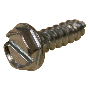 Jones Stephens™ F33106 Tapping Screw, #8, Hex Washer Head, Zinc Plated