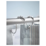 Moen® SR2201BN Shower Curtain Ring, 2.84 in L x 3.37 in W, Steel, Brushed Nickel
