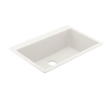 Moen® GGW3026B Sink, 33 in L x 20 in W x 9-1/2 in D, Undermount/Drop-In Mount, Granite, White