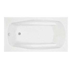 Mansfield® 6653 LH WH 3260 TFS Pro-Fit® Bathtub With Integral Flange, Soaking Hydrotherapy, Rectangle Shape, 59-3/4 in L x 31-3/4 in W, LEFt Drain, White