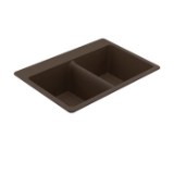 Moen® GGM3028B Double-Equal Sink, 33 in L x 20 in W x 9-1/2 in D, Undermount/Drop-In Mount, Granite, Mocha