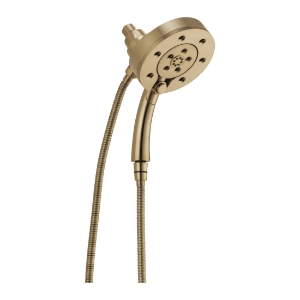 Brizo® 86275-GL-2.5 Hydrati® Euro Round 2-in-1 Shower, 5-9/16 in Dia Shower Head, 2.5 gpm Flow Rate, H2Okinetic®/H2Okinetic® with Massage/Massage/Pause Spray, Luxe Gold
