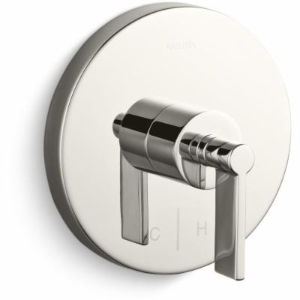 KALLISTA® P24421-LV-AD One™ Lever Handle Thermostatic Valve Trim with Cold and Hot Indexing - Less Rough in Nickel Silver Valve Trim Only