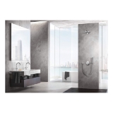 GROHE 40308003 40308_3 Atrio® New Double Round Towel Bar, 18-1/2 in L Bar, Metal, Polished Chrome