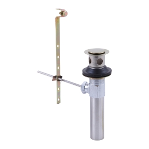 Complete Pop-Up Assembly, Brushed Nickel, Overflow: No, Full Metal Drain, Includes Lift Rod: NO redirect to product page
