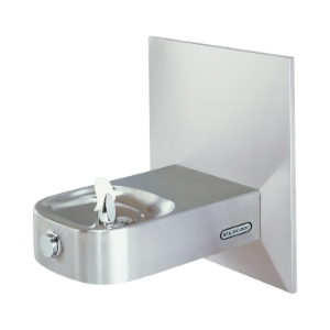 Elkay® ECDFPW314C Soft Sides™ Slimline Collection Non-Filtered Drinking Fountain With Wall Plate, Push Button Operation, Non-Refrigerated Chilling