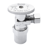 Oatey® 4717PCLF 1/4-Turn Angle Water Stop Valve 1/2" NOM CPVC X 3/8" OD