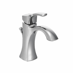 Moen® 6903 Voss™ Centerset Bathroom Faucet, 1.5 gpm Flow Rate, 4.68 in H Spout, 1 Handle, Metal Pop-Up Drain, 1 Faucet Hole, Chrome