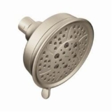 Moen® 3638BN Standard Shower Head, 2.5 gpm Minimum, 4 Sprays, Wall Mount, 4-3/8 x 2-9/16 in Head, Brushed Nickel