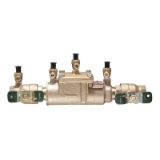 WATTS® 0063232 LF007 Double Check Valve Assembly, 1 in Nominal, Quarter-Turn Ball Valve, Cast Copper Silicon Alloy Body