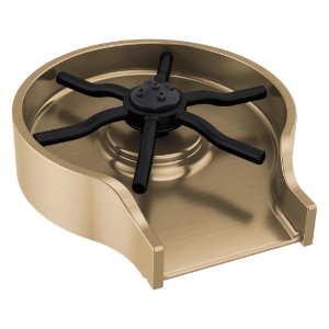 DELTA® GR250-CZ Glass Rinser, 2-1/2 in THK Max Deck, 2-1/2 in L Spout, 1-1/8 in H Spout, 1.2 gpm at 60 psi, Metal, Champagne Bronze