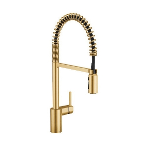 Moen® 5923BG ALIGN® Kitchen Faucet, 1.5 gpm Flow Rate, High Arc Pull-Down Spout, Brushed Gold, 1 Handle