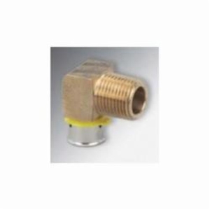 Viega 82570 PureFlow® 90 deg Elbow, 1 x 1-1/4 in, PEX Press x MNPT, Bronze