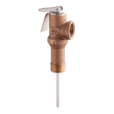 WATTS® 0066133 Extended Shank Temperature/Pressure Relief Valve, 3/4 in Nominal, MNPT x FNPT End Style, 150 psi Pressure, Bronze Body