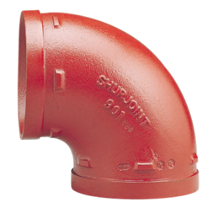 Apollo™ VSH SHURJOINT® SJT9013P Model 901 Short Radius Elbow, 3 in Nominal, Grooved End Style, Ductile Iron, Painted