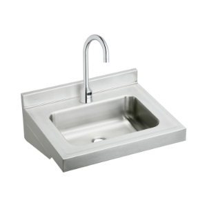 Elkay® ELV2219SACMC Universal Lavatory Sink Package, Rectangle Shape, 22 in W x 19 in D x 5-1/2 in H, Wall Mount, Stainless Steel, Buffed Satin