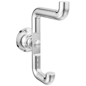 DELTA® 73535 Bathroom Hook, (2) Hooks, 5-1/2 in OAH x 1-3/4 in OAW x 4-5/8 in OAD, Zinc