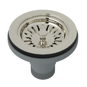 Shaws 735PN Cross Collection Manual Basket Strainer Mini, Stainless Steel, Polished Nickel