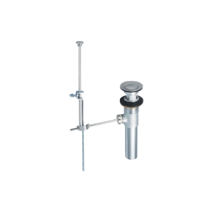 OLYMPIA OP-630002-BN Pop-Up Drain Assembly, 1-1/2 in Nominal, PVD Brushed Nickel, Brass Drain