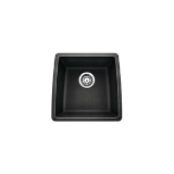 Blanco 440079 Kitchen Sink, PERFORMA™ SILGRANIT® II, Anthracite, Squared Shape, 15-1/2 in L x 15 in W x 9 in D Bowl, 17-1/2 in L x 17 in W, Undermount, Solid Granite