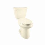Gerber® GVP2151825 2-Piece Toilet, Viper™ ErgoHeight™, Elongated Bowl, 16-7/8 in H Rim, 12 in Rough-In, 1.6 gpf, Bone