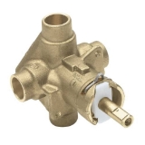 Moen® 2520 M-Pact® Rough-In Valve, 1/2 in C Inlet x 1/2 in C Outlet, Brass Body