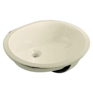 Compass Manufacturing International 561-0546 Forsyth Lavatory Sink, 17 in W x 14 in H, Under Mount, Vitreous China, Biscuit