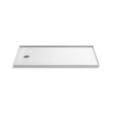 Kohler® 1937-0 Ballast™ Single Threshold Alcove Shower Base, White, Left Drain, 60 in L x 32 in W x 3-3/16 in D