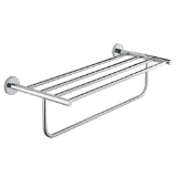 GROHE 40462001 BauCosmopolitan Multi-Towel Rack, 22-1/4 in L x 8-3/4 in W x 6-7/16 in H, StarLight® Polished Chrome