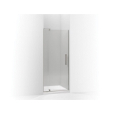 Kohler® 707500-L-BNK Pivot Shower Door, Tempered Glass, Frameless Anodized Brushed Nickel Frame, 27-5/16 to 31-1/8 in Opening Width, 1/4 in THK Glass