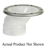 Sioux Chief FullFlush™ 889-POM Open Offset Closet Flange With Stainless Steel Swivel Ring, PVC