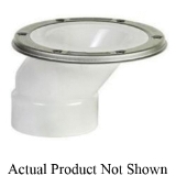 Sioux Chief FullFlush™ 889-POM Open Offset Closet Flange with Stainless Steel Swivel Ring, PVC