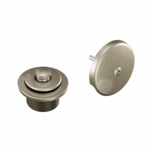 Moen® T90331BN Drain Cover With Push-N-Lock Trim Kit, 1-1/2 in W x 1-1/2 in D, Metal, Brushed Nickel