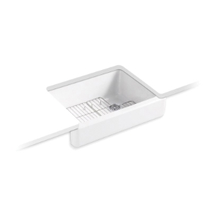 Kohler® 6486-0 Whitehaven® 29-1/2 in Undermount Single-Bowl Farmhouse Kitchen Sink, White