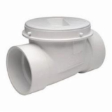 Sioux Chief 869-S4P 869 Back Water Valve, 4 in Nominal, Hub x Solvent Weld End Style, PVC Body