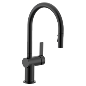 Moen® 7622BL 7622 CIA™ Pulldown Kitchen Faucet, 1.5 gpm Flow Rate, Matte Black, 1 Handle, 1, 3 Faucet Holes, Commercial