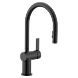 Moen® 7622BL 7622 CIA™ Pulldown Kitchen Faucet, 1.5 gpm Flow Rate, Matte Black, 1 Handle, 1, 3 Faucet Holes, Commercial